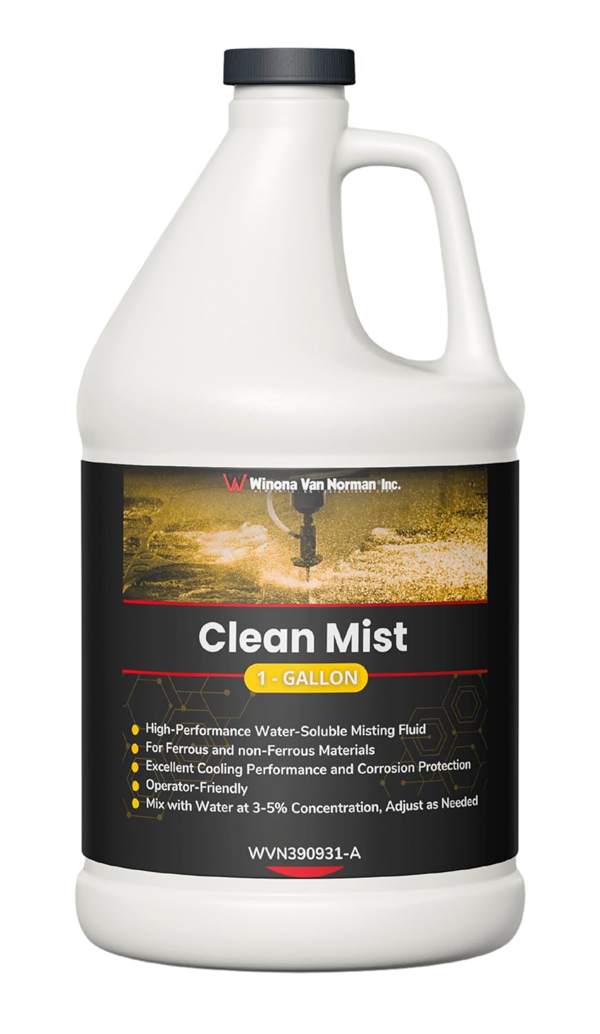WVN Clean Mist | Ultra-Concentrated Misting Coolant for Cutting and Machining | Advanced Fully Synthetic Fluid (1 Quart)