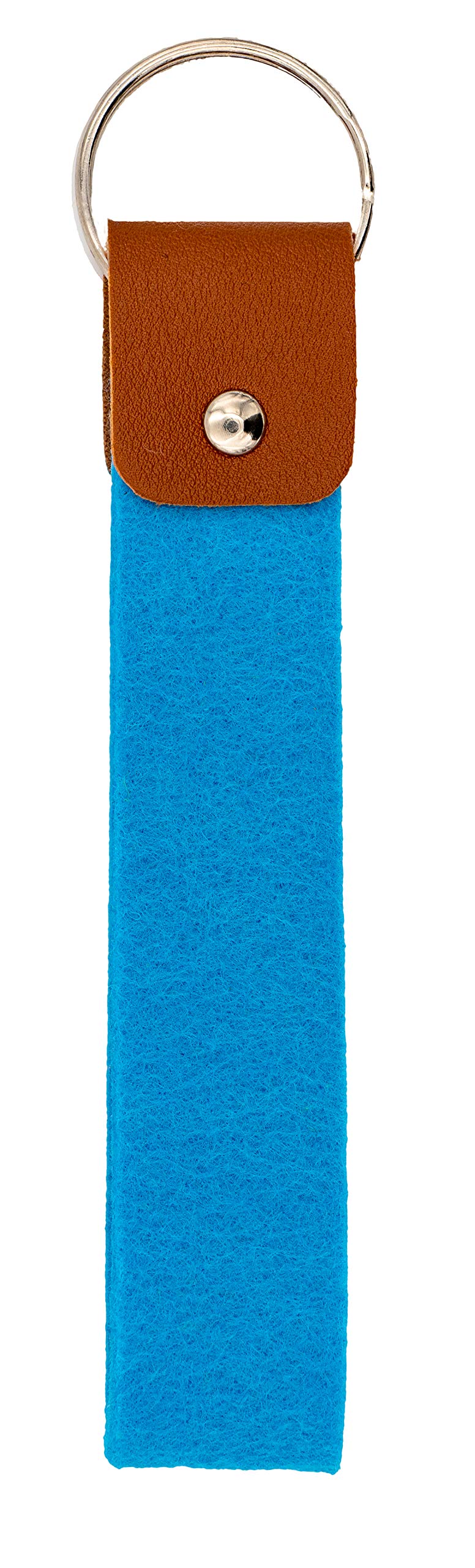 TSI Unisex Rpet (Recycled Polyetylene Terephalate) Keyring (Pack of 1), Blue (Light Blue), 3x0.5x15.5 cm (B x H x T), Keyring