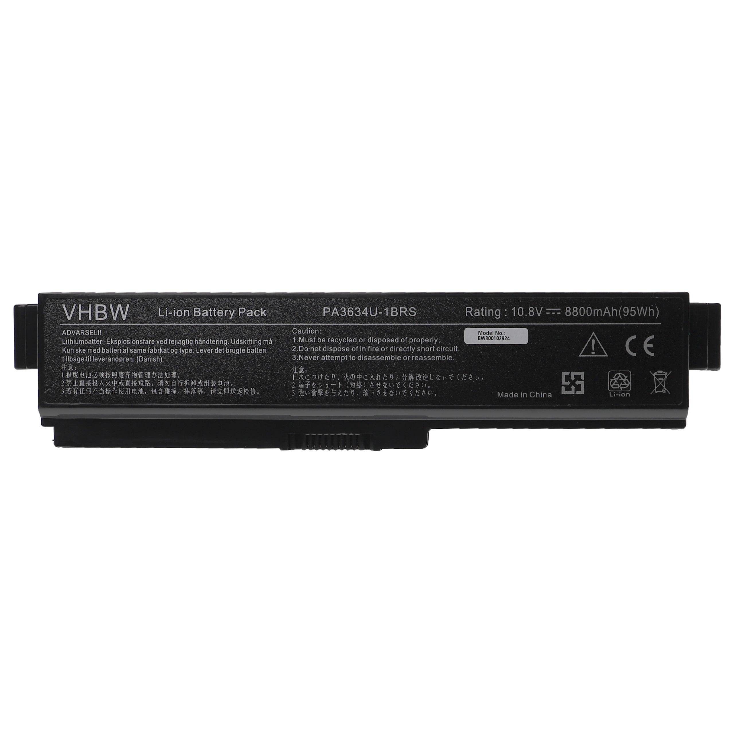 Vhbw Batteria Compatibile Per Toshiba Dynabook SS MX 190, MX/25A, 4400mAh, 10.8V, Li-Ion - Sostituisce PA3356U-1BAS, PA3356U-3BRS, PABAS048