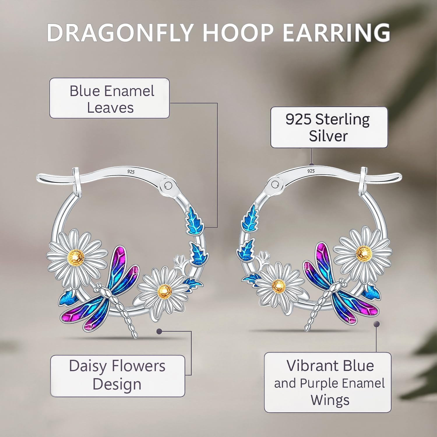 LeCalla 925 Sterling Silver Hoop Earrings | Lightweight Round Click-Top Small Classic Earring Hoops | Anniversary Birthday Women Gifts Sensitive Ears