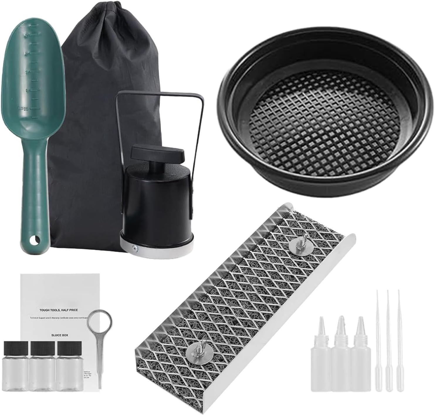 Gold Mining Equipment | Small Metal Toys,Outdoor Gold Mining Kit with Vials,for Outdoor Lake River Stream Mountain Exploration Adventure