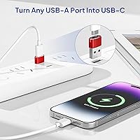 Vista 2 de Elebase Adaptador para Airpods Pro 3, adaptador USB a USB C, paquete de 4, conector USBC hembra a A macho para Apple Watch Ultra iWatch 11 10 9 8 7