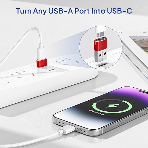 Miniatura 2 de Elebase Adaptador para Airpods Pro 3, adaptador USB a USB C, paquete de 4, conector USBC hembra a A macho para Apple Watch Ultra iWatch 11 10 9 8 7
