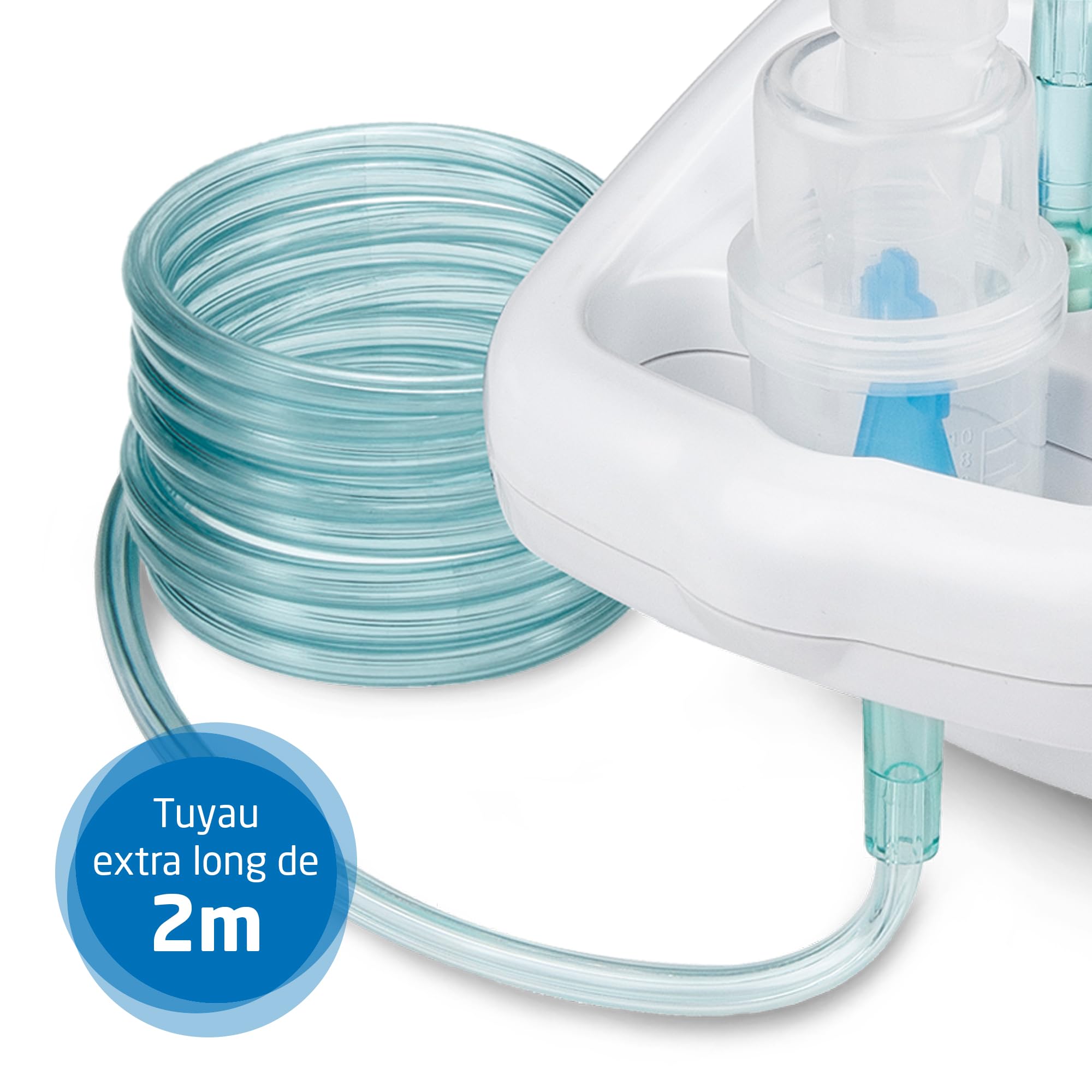 Medisana IN 500 inhalateur, nébuliseur à compresseur avec embout buccal et masque pour adultes et enfants, pour le rhume ou l'asthme avec accessoires supplémentaires et tube long