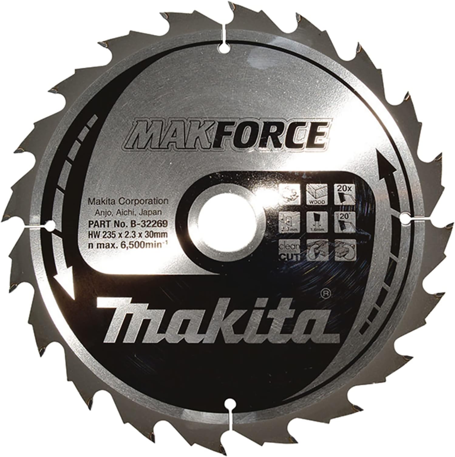 Lame De Scie Circulaire Makita B-32384 - Makforce T.C.T. 355x30mm 60 Dents - Bois