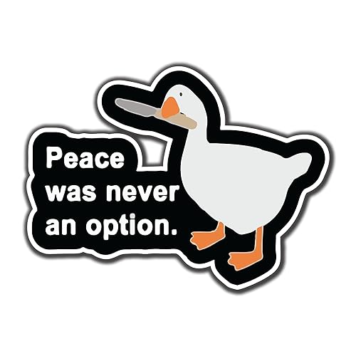Peace was Never an Option Sticker, Decal for Cars, Trucks, Walls, Windows, Laptops, Waterproof, 5 Inches