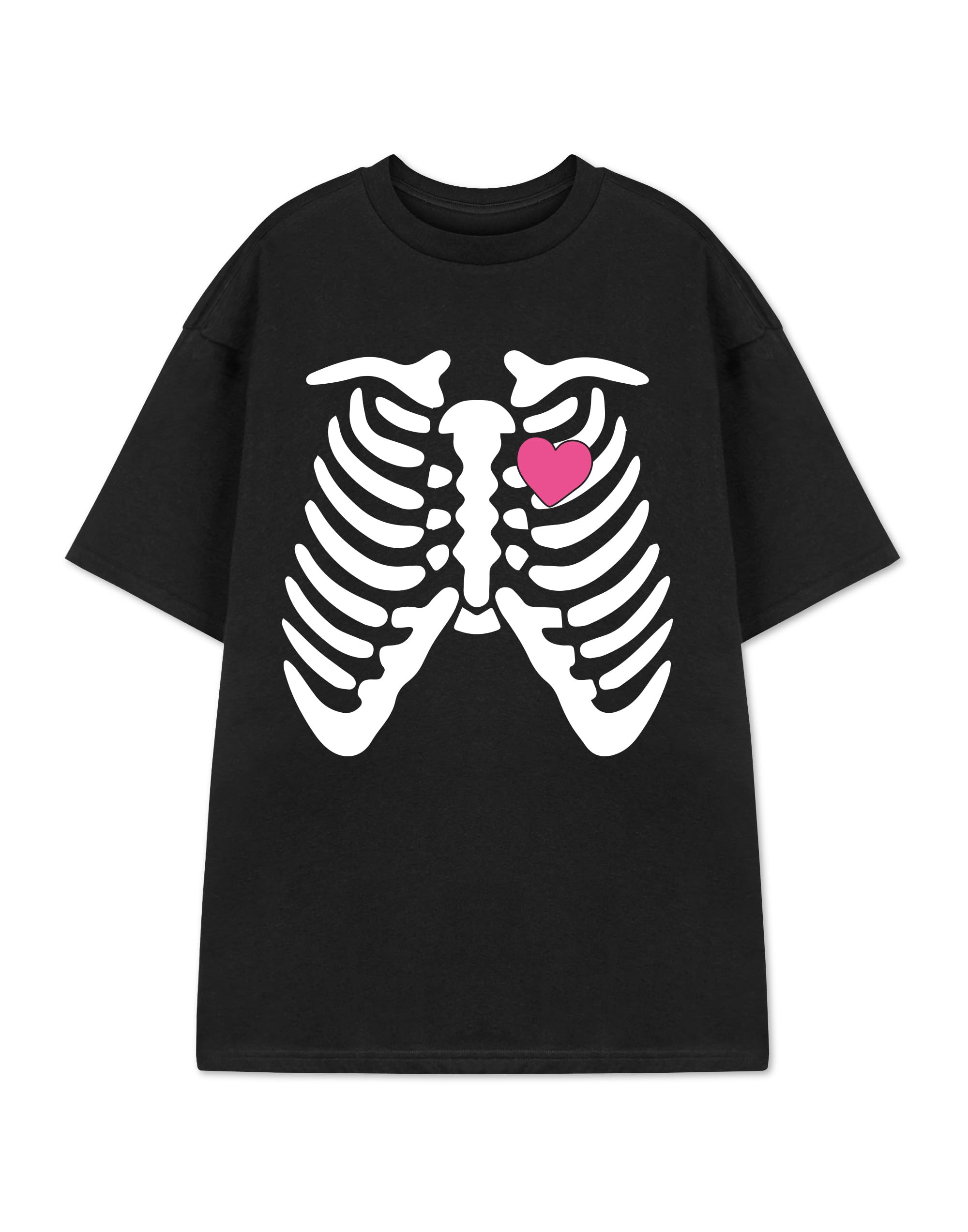 Vanilla Underground Show Me The Merch Womens Black Ribcage Short Sleeved T-Shirt (Large) from B&Q