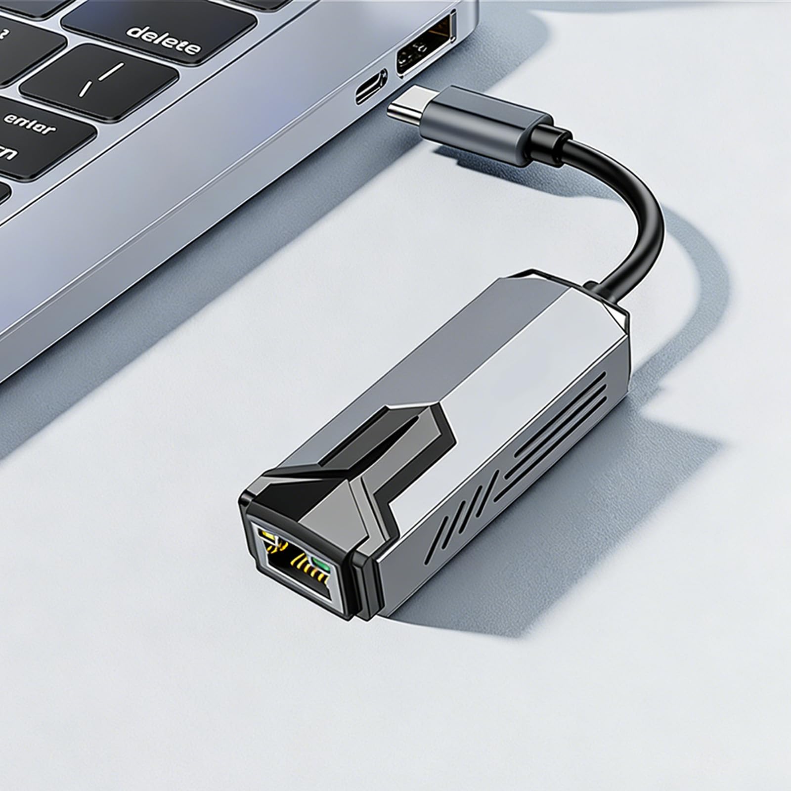 Adaptateur USB3.0 RJ45 de Type C, Connexion Internet Rapide 5000 Mbps pour Accessoires informatiques, Adaptateur réseau Ethernet, convertisseur de dongle Gigabit pour