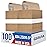 GSSUSA 100 Pack 8x4.25x10\'\' Paper Gift Bags with Handles Bulk, Brown Kraft Bags for Small Business, Sturdy Retail Shopping, Birthday Wedding Party Favor Craft Bag(Made in USA)
