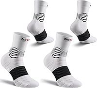 Vista 10 de NEENCA - 2 pares de calcetines médicos de compresión, calcetines de tobillo para recuperación de lesiones, alivio del dolor, hinchazón, protección