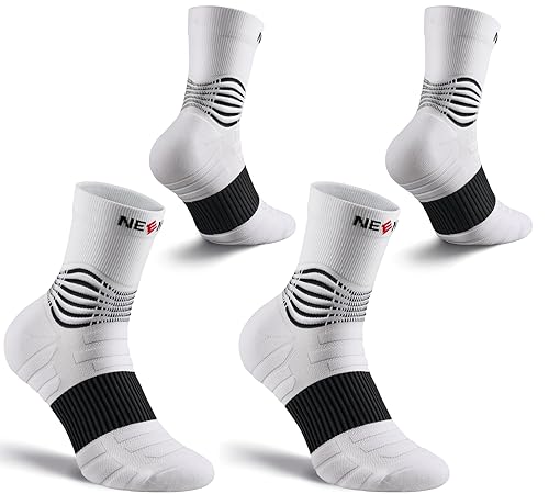 NEENCA Medical Compression Socks—2 Pairs, Ankle Socks for Injury Recovery,