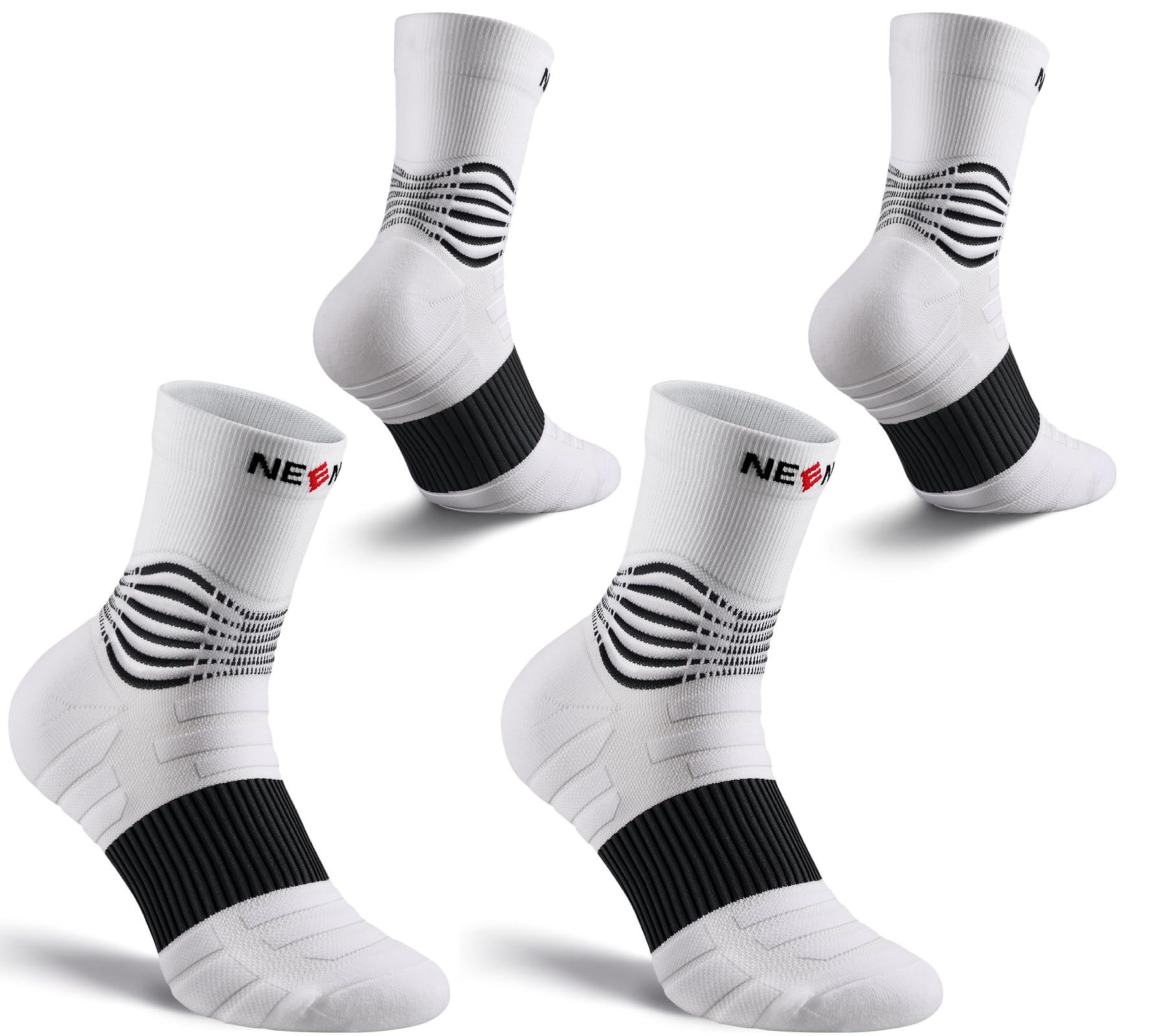 NEENCA Medical Compression Socks 2 Pairs Ankle Socks
