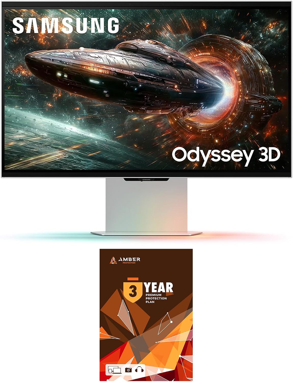 Samsung LS27FG900XNXZA 27 Inch Odyssey 3D 4K 165Hz Gaming Monitor with 3 Year Amber Protection Plan (2025)