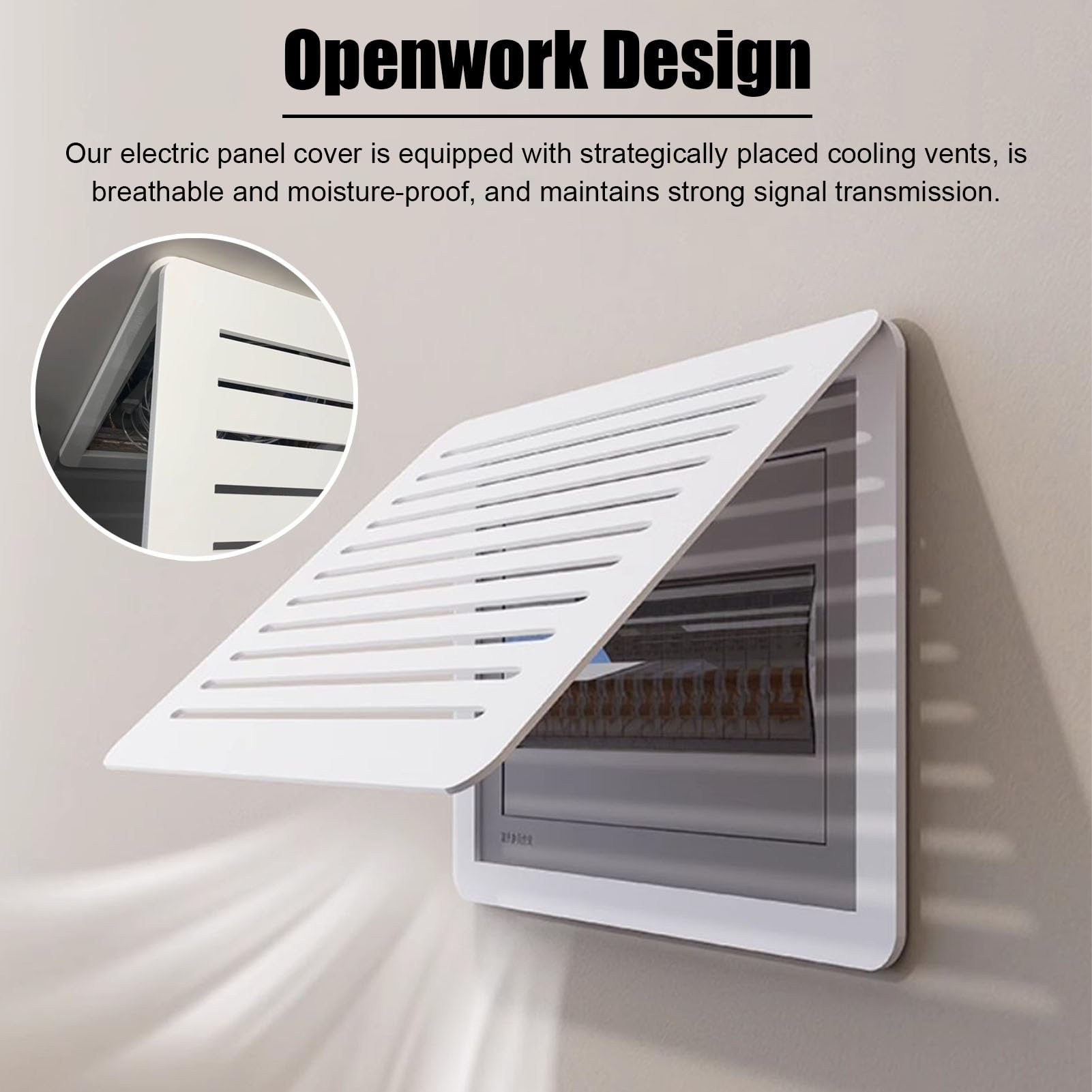 Copri Quadro Elettrico Copertura per Scatola Fusibili da 25, 30, 40, 45, 50 e 60 cm, Quadro Elettrico Traspirante, Copertura Decorativa per Scatola di Distribuzione(20x16in/50x40cm)