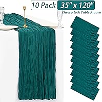 Vista 51 de Showgeous 10 Pack Baby Pink Cheesecloth Table Runner 10FT Long Semi-Sheer Gauze Table Runner Boho or Rustic Wedding Decor for Wedding Decor Arch