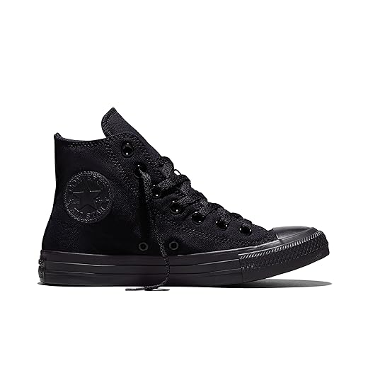 Converse Unisex Chuck Taylor All Star High Top Black Monochrome Shoes, 12 B(M) US Women / 10 D(M) US Men