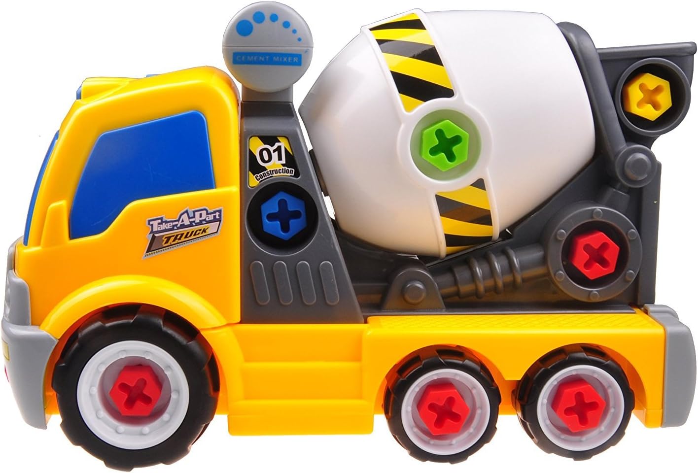Take Apart Toys with Electric Drill - Cement Mixer Truck TG650 – Build Your Own Cement Mixer Boys Toy – Toddler Toy Gift for 3, 4, 5 Year Old Boys & Girls, by ThinkGizmos (Trademark Protected)
