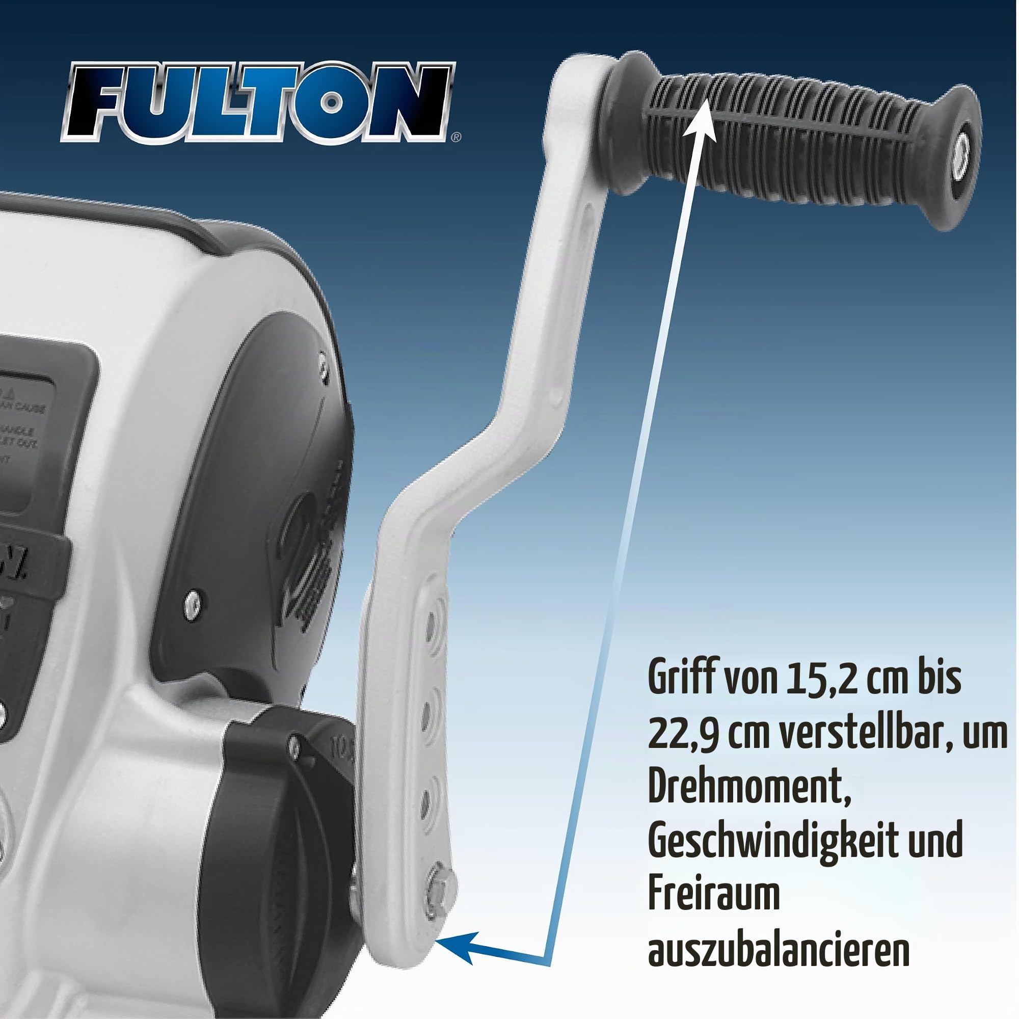 Fulton Uni FW20000101 F2 Singlespeed-Seilwinde 2000, Silber & Schwarz, Bootslänge – max. Füße, kein Gewicht