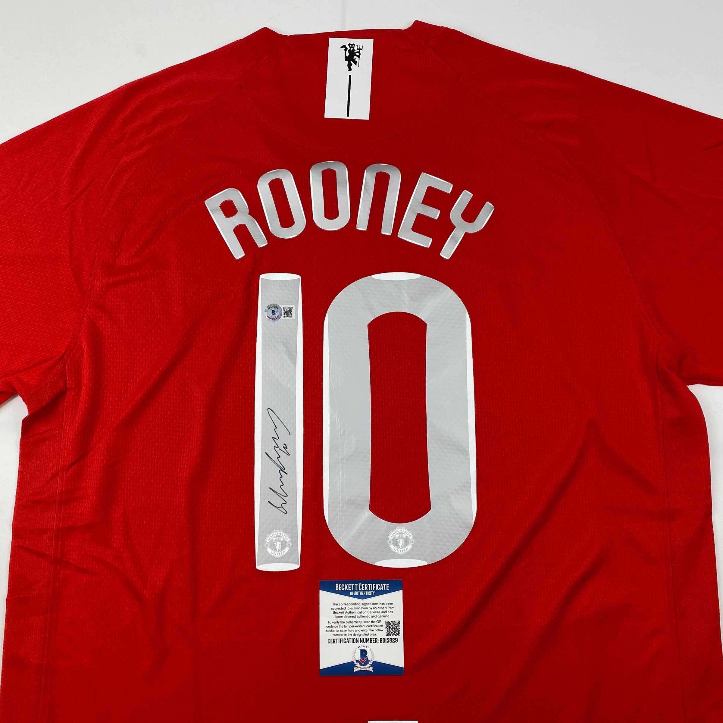 Autographed/Signed Wayne Rooney Manchester United Red 2008