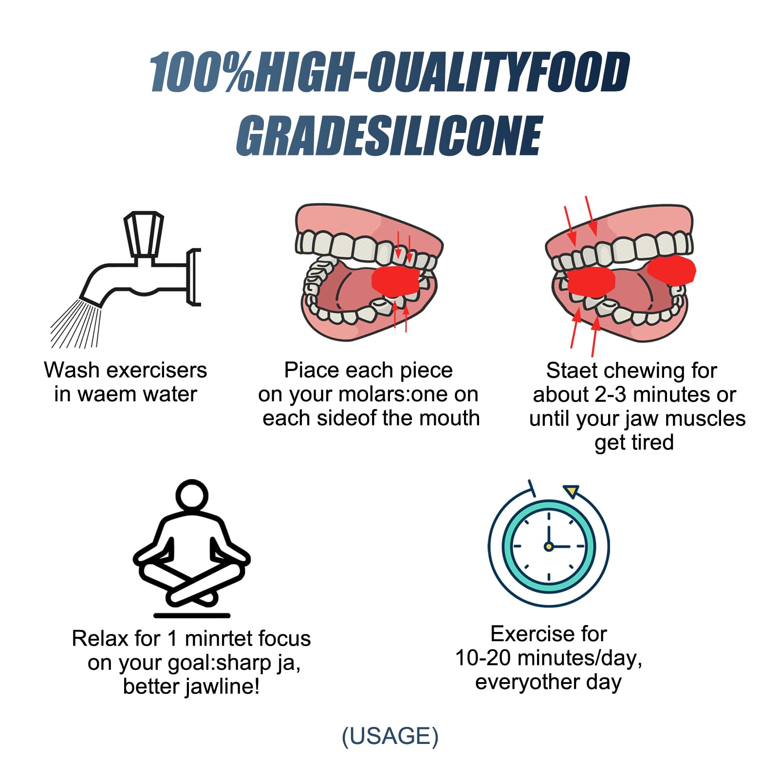 Tmj Jaw Muscles Safe Jaw Exercises Jaw Exerciser -3 Resistance