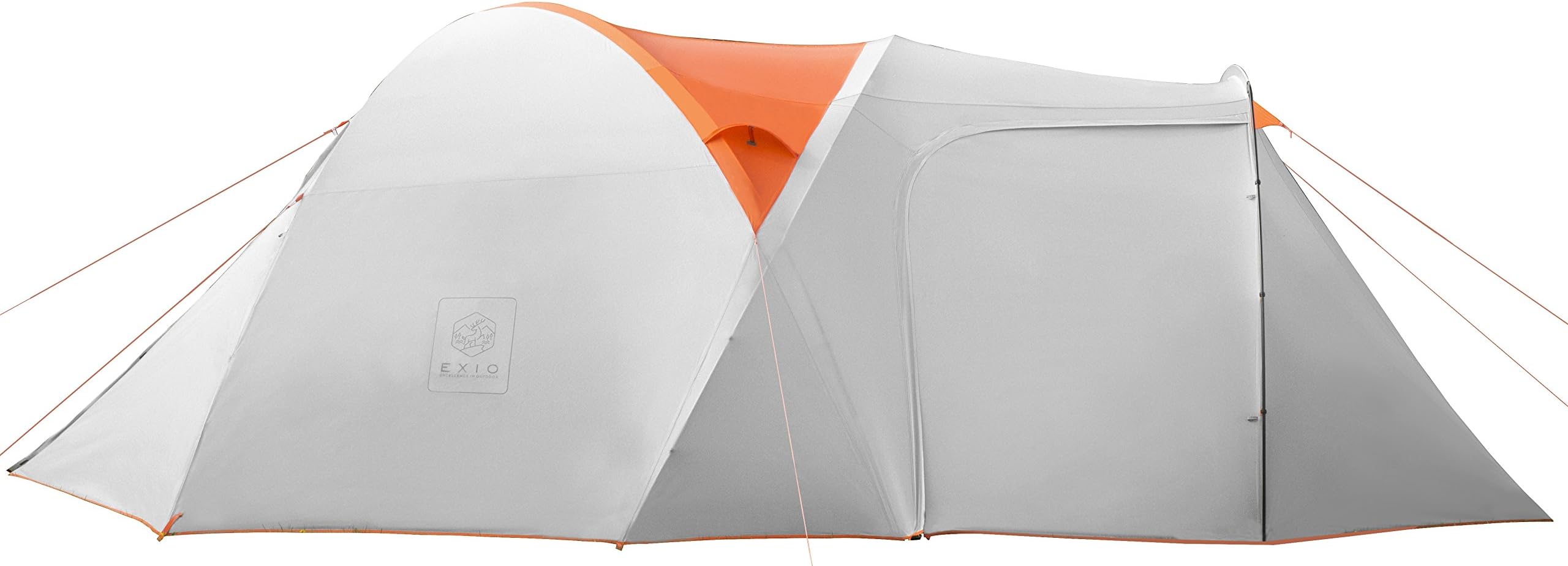 EXIO Gear 6 Person Tent: Compact for Backcountry, 20D Breathable Ripstop Nylon Tent and Rainfly with PU2000 Silicone Coating, and Aluminum Poles