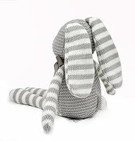 Vista 4 de Juguetes orgánicos para bebés, conejito gris, conejo de peluche, 7.1 pulgadas