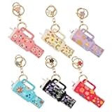 Tcwhniev Mini Tumbler Keychain for Chapstick Holder with Detachable Lid Attractive Tumbler Shape Backpack Charm Bulk