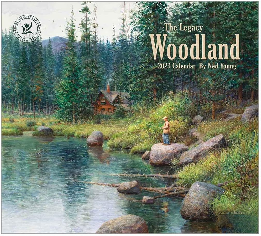 Legacy Publishing Group 12-Month Monthly 2023 Wall Calendar for Desk Home or Office, 13 x 12-Inch, Woodland