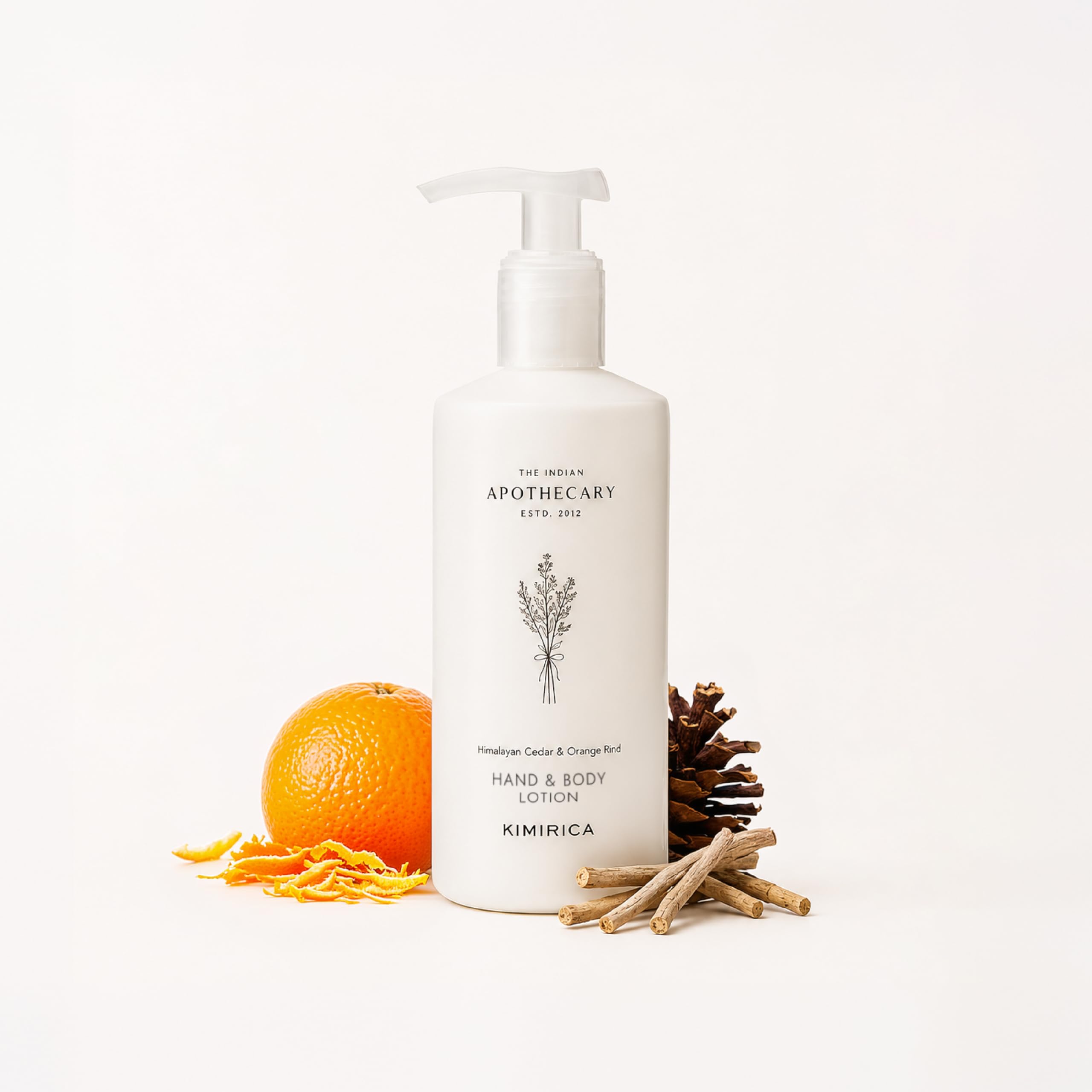 Kimirica TIA Hand & Body Lotion 300ml | Ashwagandha & Manjistha Body Moisturizer | Hydrating Lotion for All Skin Types | Quick Absorbing, Non Sticky | Himalayan Cedar & Orange Rind-picture-39