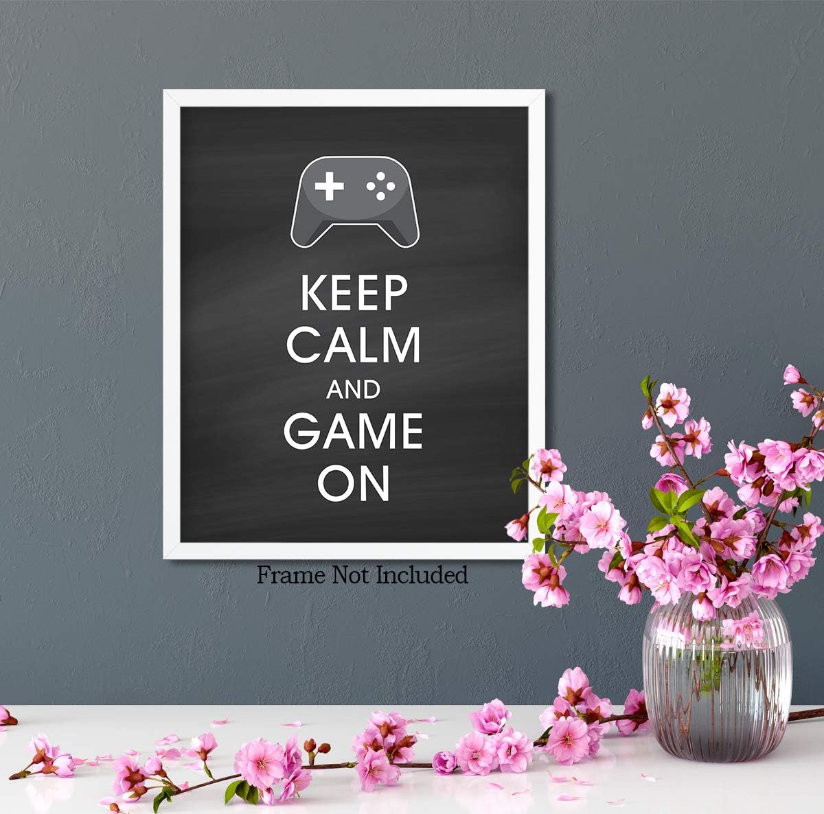 Keep Calm and Game On - Gamer Wall Decor Art Print - 11x14 unframed print - great for bedroom, gaming room, mancave image 4