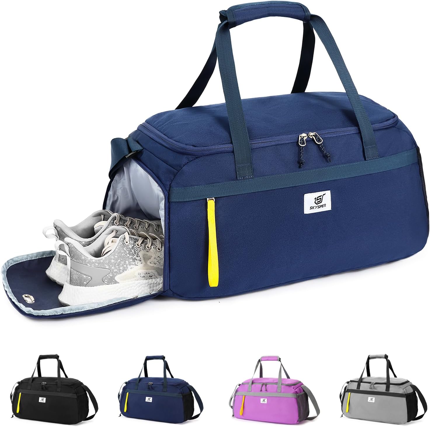 SKYSPER Gym Bag for Men & Women with Shoe Compartment,...