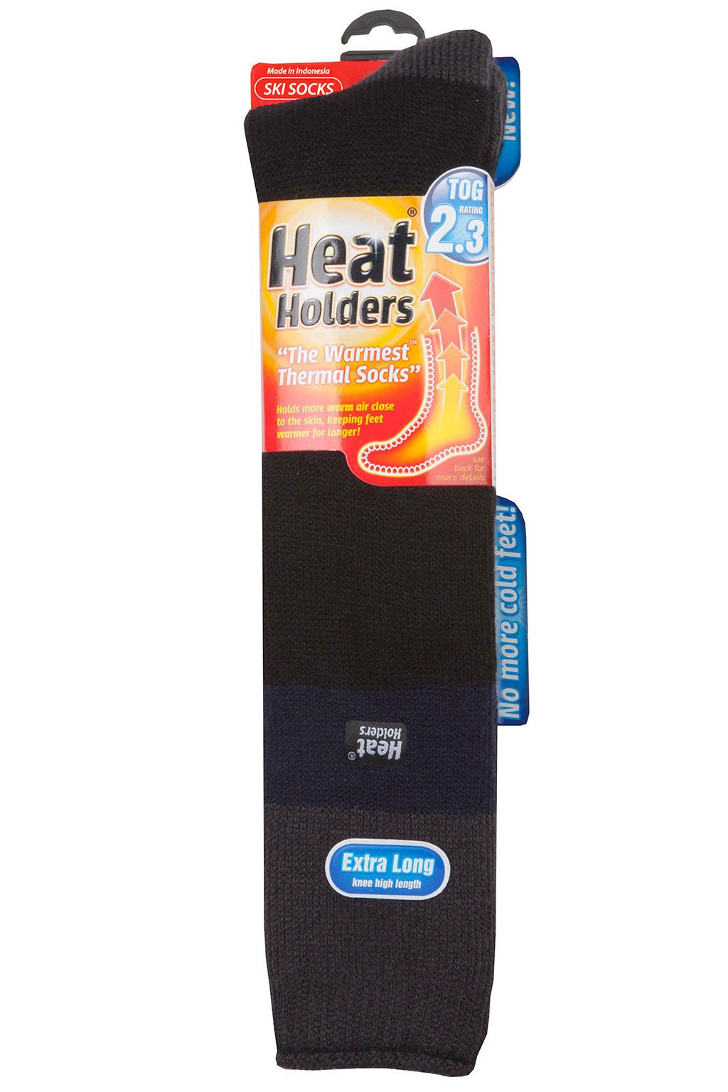 HEAT HOLDERS - Mens Extra Long Winter Warm Thick Heavy Thermal Ski Skiing Socks (Black/Navy/Charcoal)