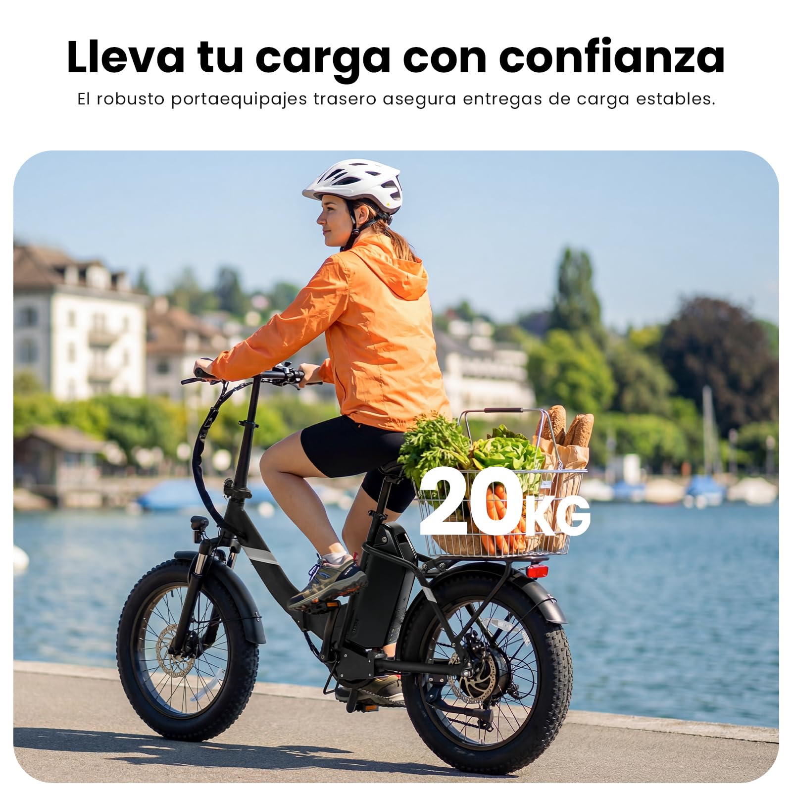 Touroll Bicicleta Eléctrica,S3/ S3 Pro Bici electrica, Fat Bike Plegable 20"×3.0", Autonomía 195 KM, Bici electrica Motor de 250 W, para La Ciudad y La Naturaleza