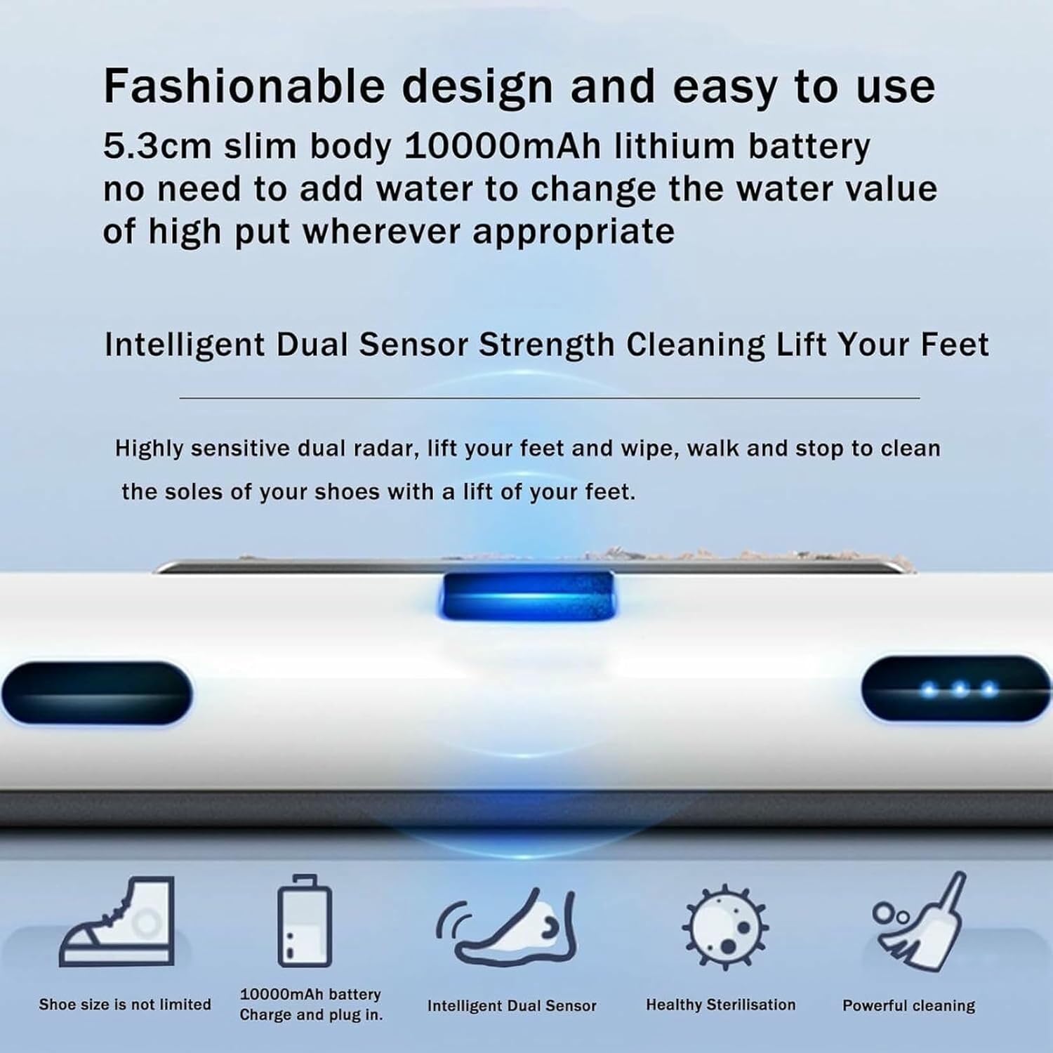 Automatic Sole Cleaning Machine, Rechargeable Induction Shoe Polisher, Cleaning Polisher