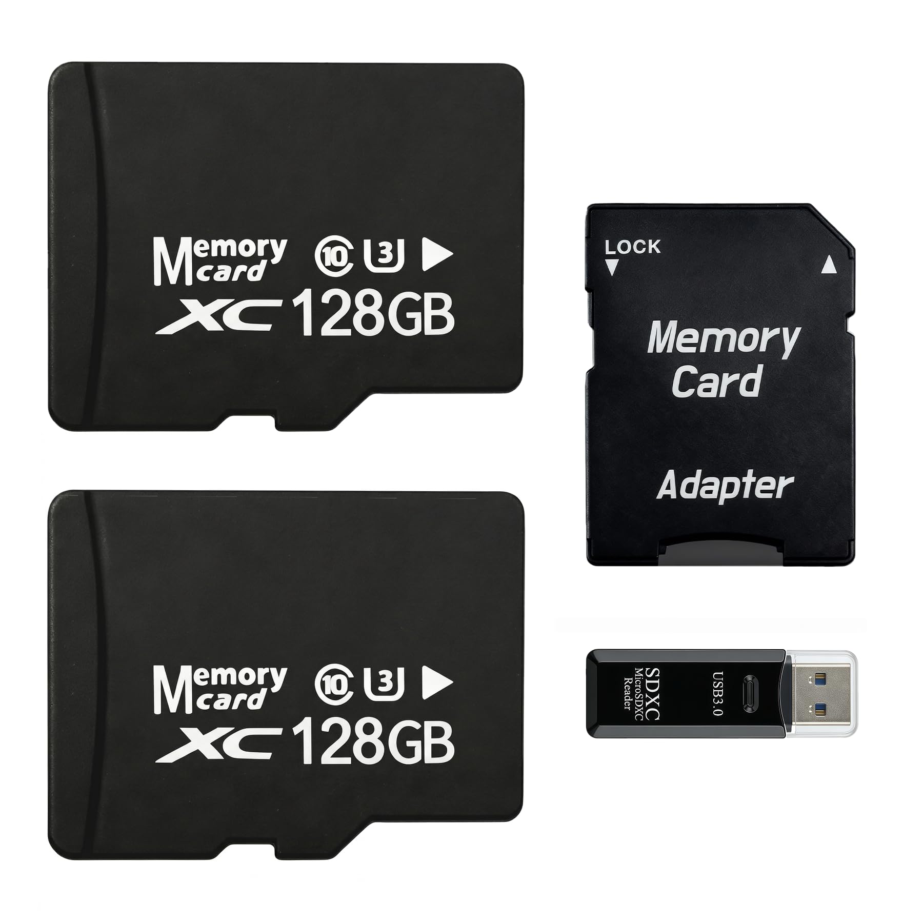 2-Pack 128GB Micro SD Card for Dashcam & Security Cam U3 V30 A1