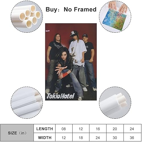 Miniatura 2 de Tokio - Póster de banda de hotel para dormitorio, lienzo estético, decoración de pared, 12 x 18 pulgadas (11.8 x 17.7 in)