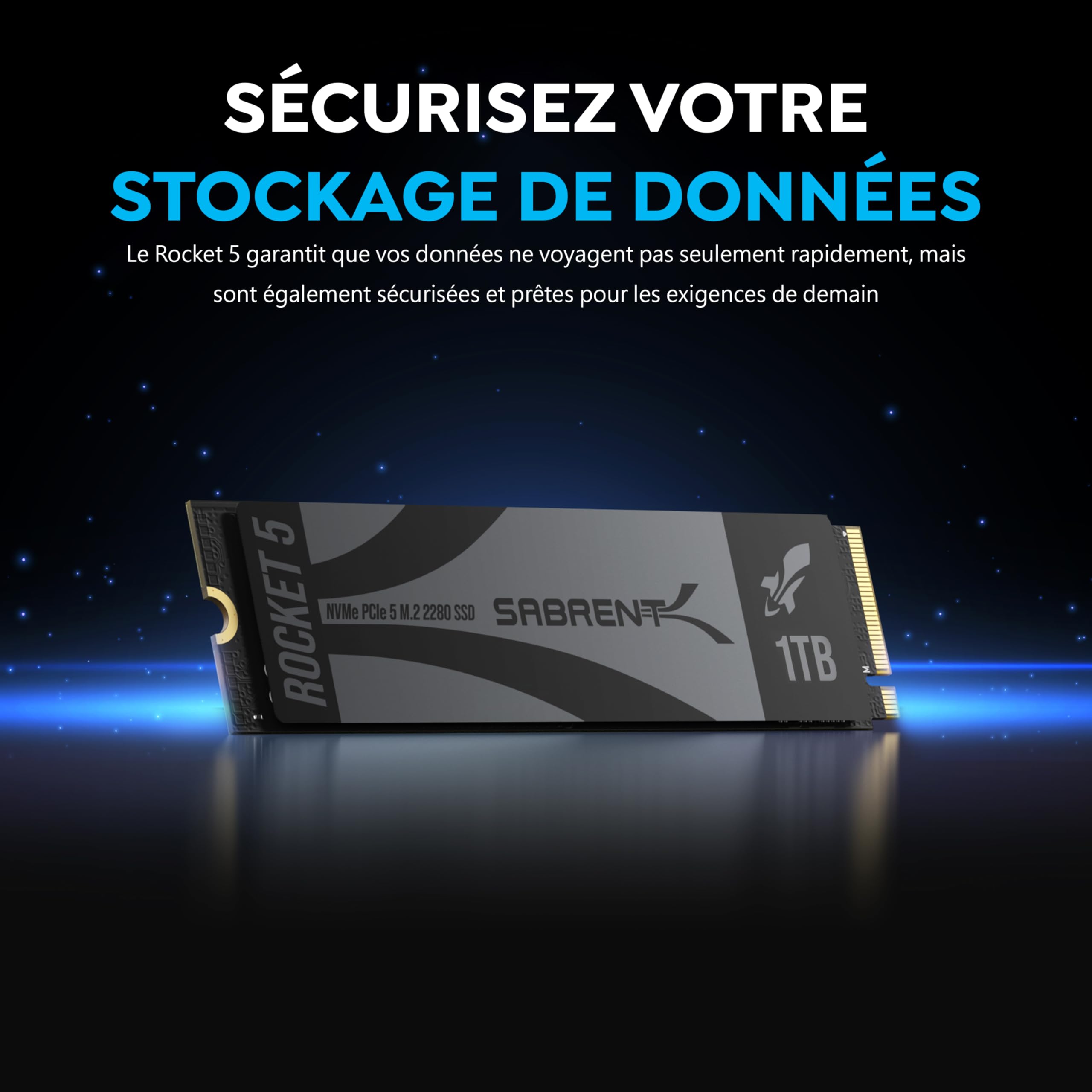 SABRENT Rocket 5 Disque SSD Interne M.2 PCIe GEN 5 14 Go/s X4 NVMe SSD (SB-RKT5-1TB)
