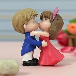 TIED RIBBONS Valentine Gift for Girlfriend Boyfriend Husband Wife Girls Boys Miniature Romantic Love Hug Couple Statue (Mu Price In India