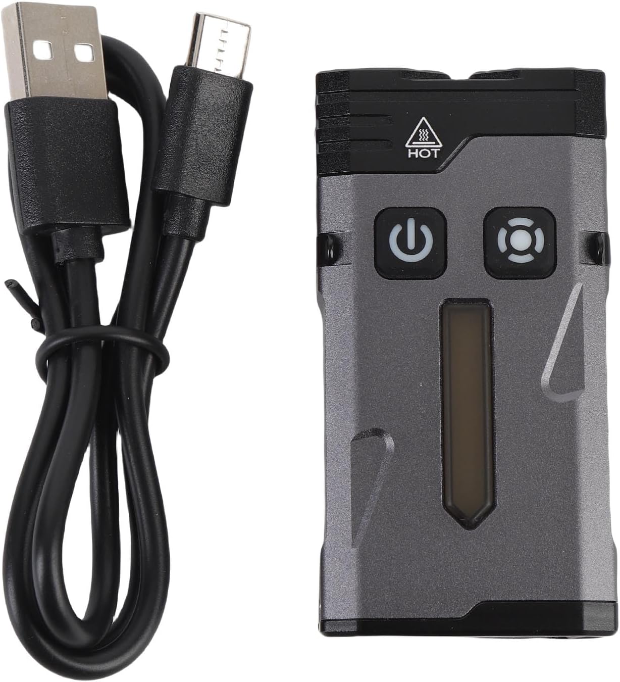 LICAEVEY Rechargeable EDC Flat Flashlight 1100LM, IP66 Water Proof Flashlight with Magnetic Clip & RGB Auxiliary Light, Compact Light for Camping Emergency