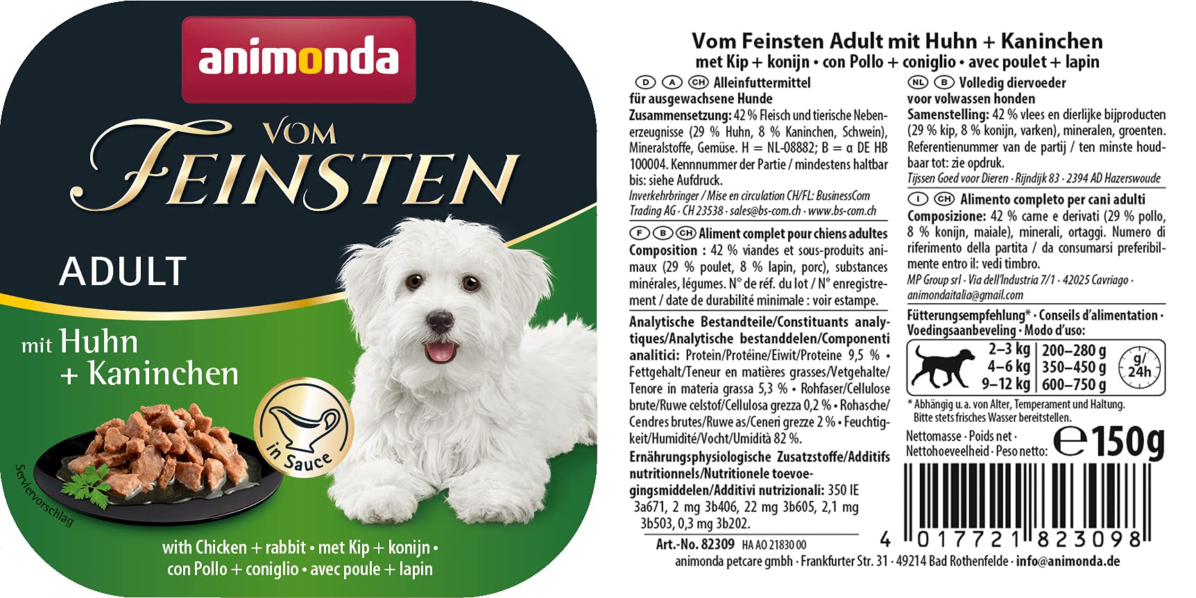 Animonda Vom Feinsten Cibo Umido Per Cani Adulti - Tacchino E Formaggio - Foto 10