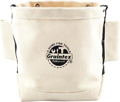 Graintex CB1136 Canvas Nut and Bolt Bag, 3 pockets
