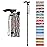 supregear Folding Cane, 5-Level Adjustable Height Walking Stick Lightweight Collapsible Portable Travel Cane with Wrist Strap and T Handle for Elderly Disabled Men Women, Black Polka Dots