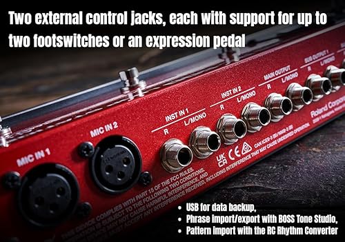 Miniatura 34 de Boss Paquete de estación de bucle RC-1 con cable de instrumento Gearlux, cable de conexión y púas Paquete con cables