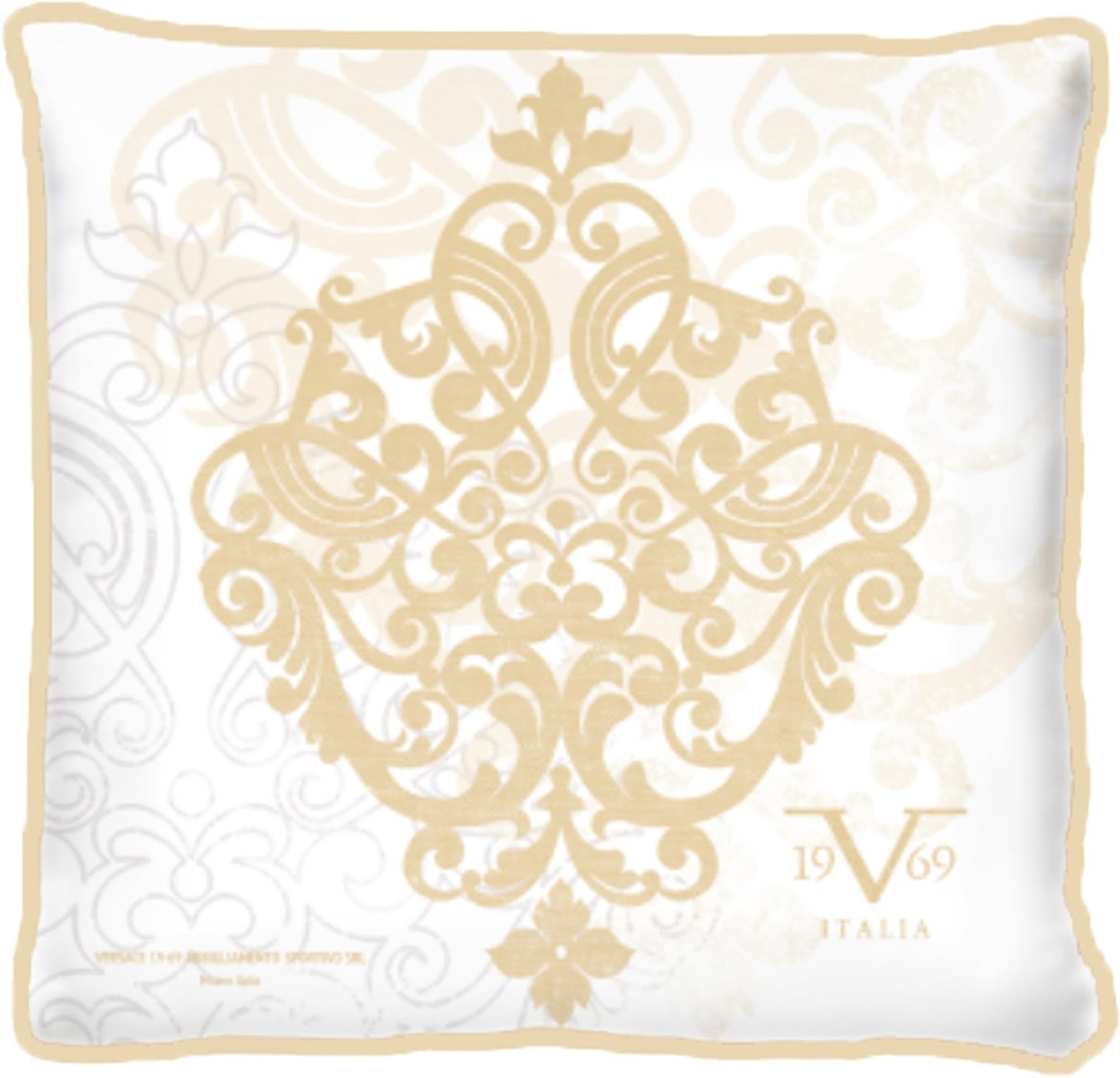 Cushion cover Versace 19 V69 with Filling, Cotton, Gold, 42 x 42 x 20 cm, 1 Unit