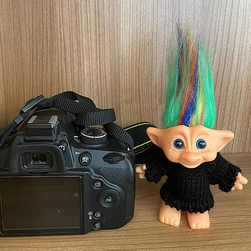 Miniatura 6 de Muñecas retro de trol, lindas muñecas vintage de Troll cromáticas adorables para colecciones, proyectos escolares, artes y manualidades, recuerdos