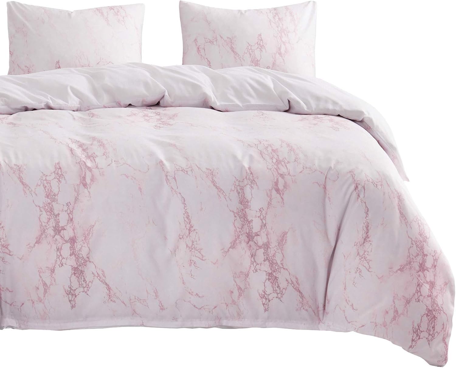 Wake In Cloud - Black Marble Comforter Set, Black with Gray Grey White Streaks Modern Pattern Printed, Soft Microfiber Bedding (3pcs, California King Size): Home & Kitchen