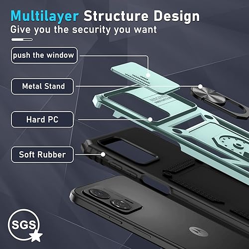 Miniatura 5 de Funda para Motorola Moto G Power 5GMoto G 5G 2023 no para la versión 2022 Funda integrada para lente de cámara deslizante + protector de pantalla +