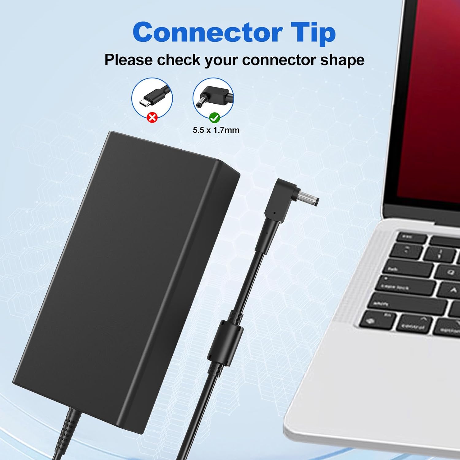 Slim 230W 11.8A 19.5V AC Charger for Acer Predator Helios 300 PH315-53 PH315-54 PH317-55 Predator Triton 300 500 PT315 PT515 PT515-52 Gaming Laptop Power Supply Adapter