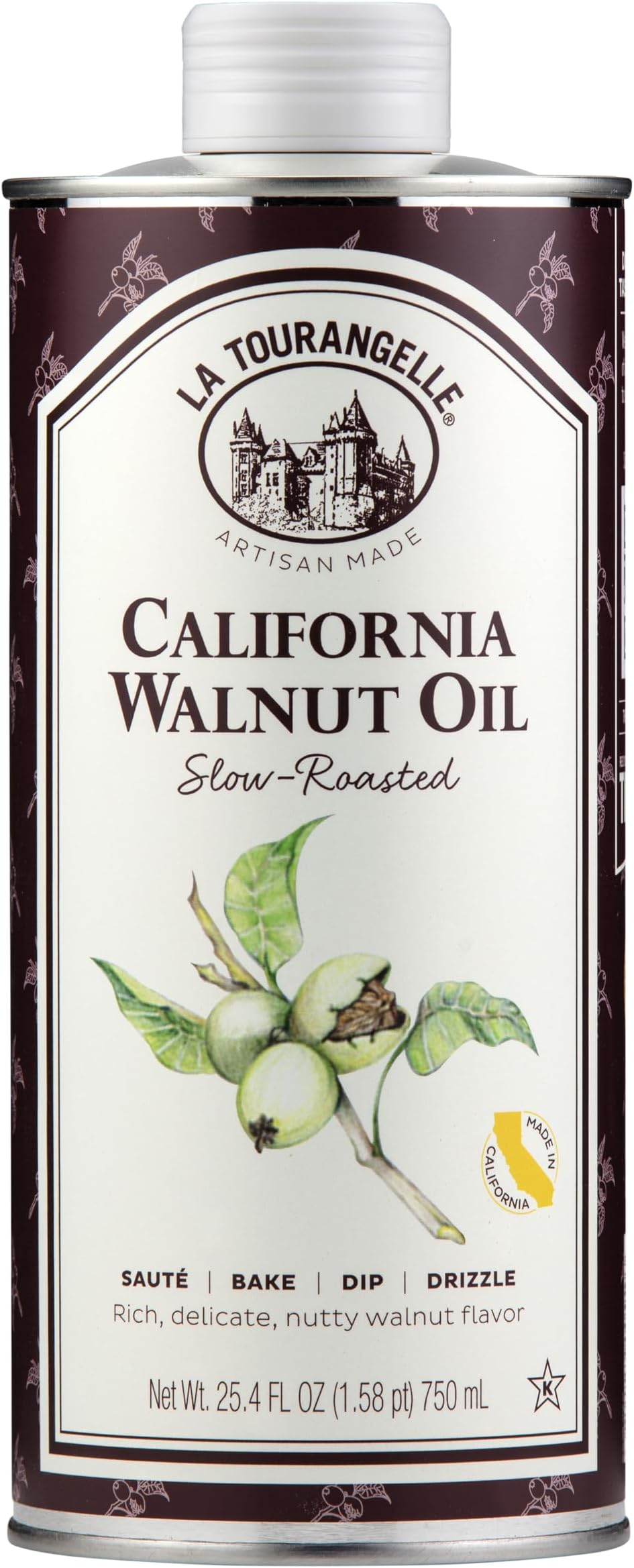 Roasted Walnut Oil, Plant-Based Source of Omega-3 Fatty Acid, Cooking, Baking, & Beauty, 25.4 Fl Oz