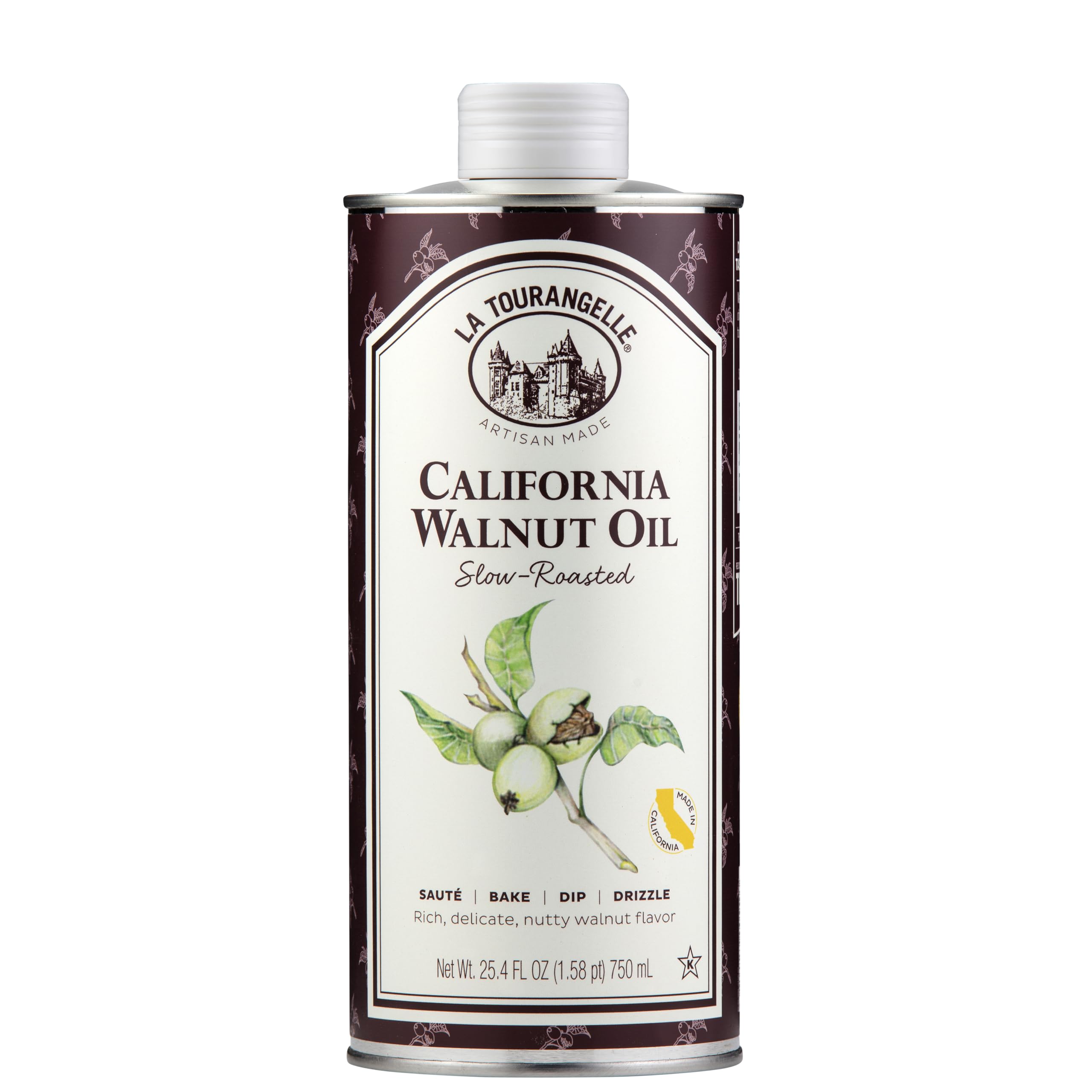 Roasted Walnut Oil, Plant-Based Source of Omega-3 Fatty Acid, Cooking, Baking, & Beauty, 25.4 Fl Oz